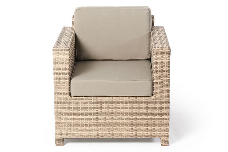 Flaches Rattan Geflecht Luxury 3er Sofa - Ansicht 5