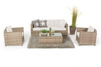 Flaches Rattan Geflecht Luxury 3er Sofa - Ansicht 7