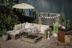 Rattan Lounge Stella Set mit klappbarem Tisch - Ansicht 7