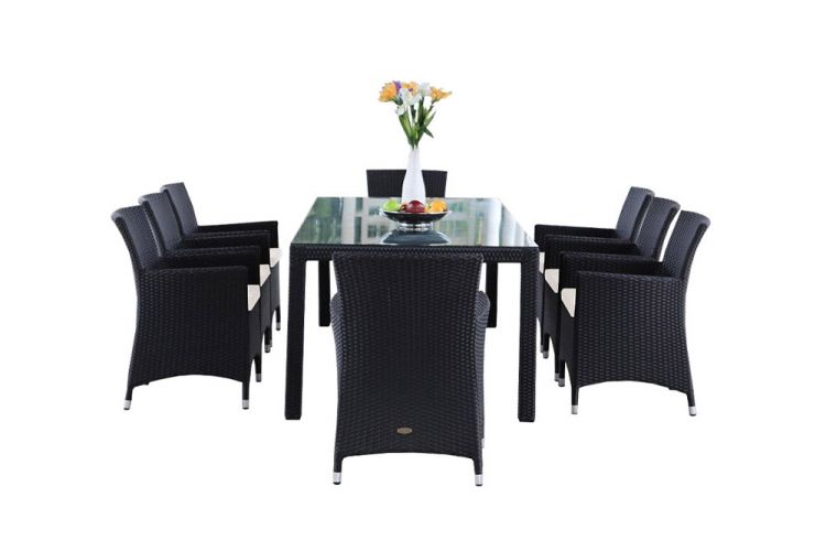 Edles Rattan Gartentisch Set Nairobi - Ansicht 2