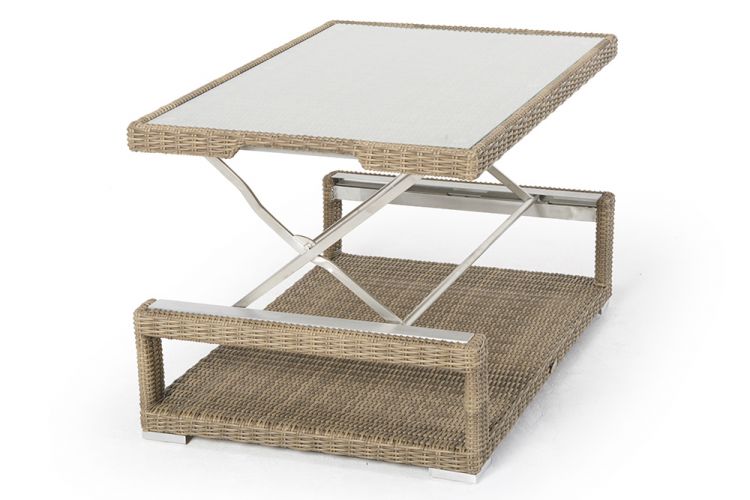 Rattan Lounge Stella Set mit klappbarem Tisch - Ansicht 4
