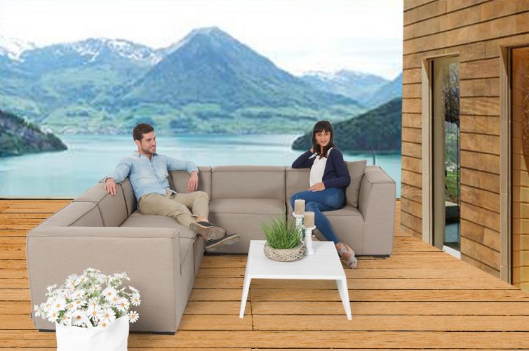 Selma Outdoor Lounge wetterfest sandbraun - Ansicht 2