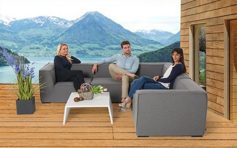 Lounge Outdoor Selma grau wetterfest - Ansicht 6