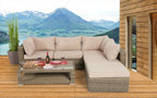 Rattan Lounge Stella Set mit klappbarem Tisch - Ansicht 2