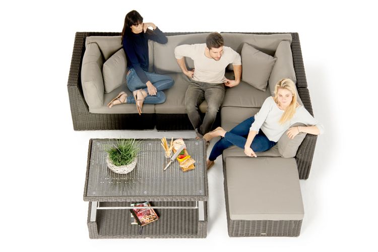 Gartenlounge Stella rundes Rattan - Ansicht 7