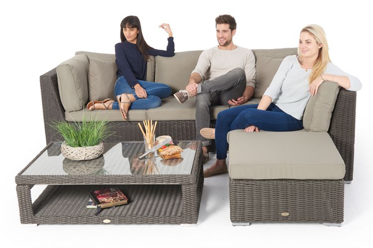 Gartenlounge Stella rundes Rattan