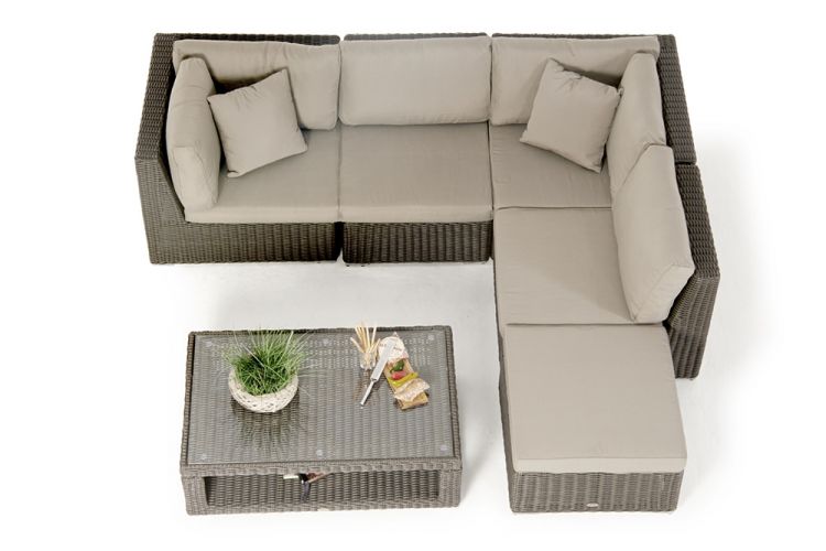 Gartenlounge Stella rundes Rattan - Ansicht 6