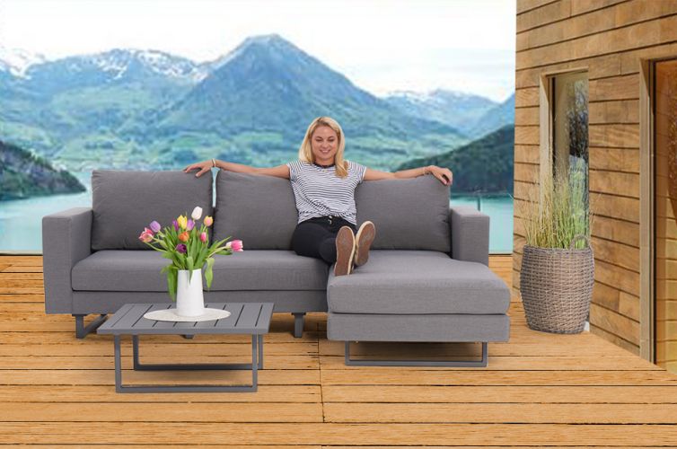 Outdoor Sofa Thomson wetterfest grau - Ansicht 2