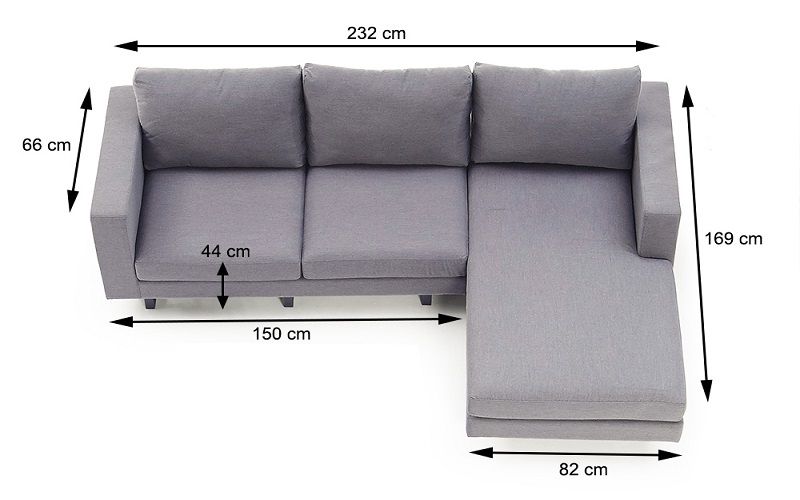 Outdoor Sofa Thomson wetterfest grau - Ansicht 7