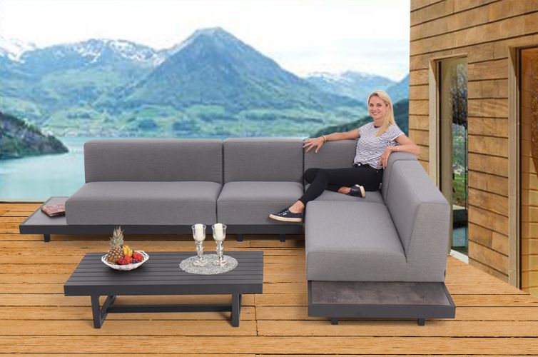 Gartenmöbel Outdoor Lounge Toronto grau