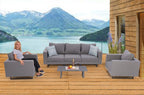 Gartenmöbel Wellington Gartenlounge Set grau - Ansicht 5