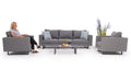 Gartenmöbel Wellington Gartenlounge Set grau