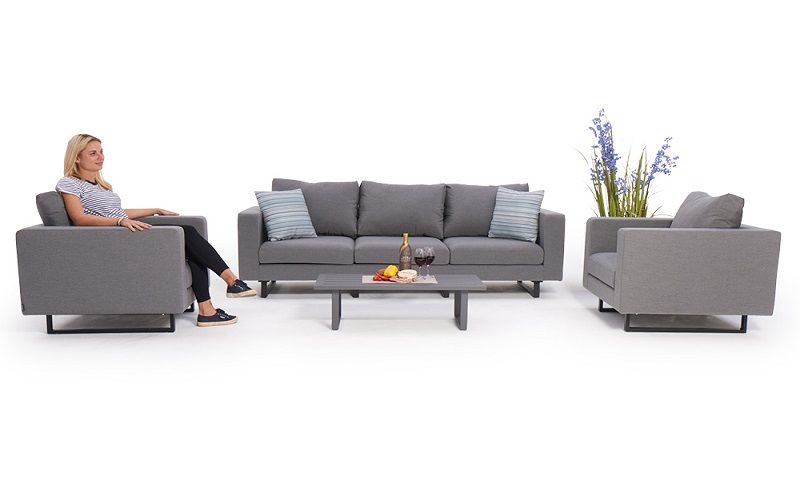 Gartenmöbel Wellington Gartenlounge Set grau