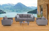 Gartenmöbel Wellington Gartenlounge Set grau