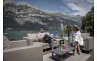 Aussen Allwetter Sofa Set Jersy sandbraun