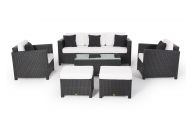 Lounge Luxury Deluxe 3er schwarz