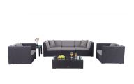 Rattan Lounge Cabana braun