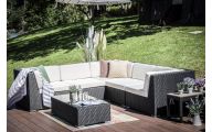 Rattan Loungeset Shangrila schwarz