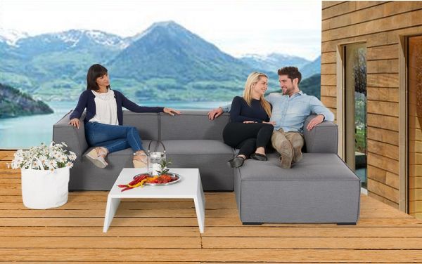 Garten Sofa Emma grau