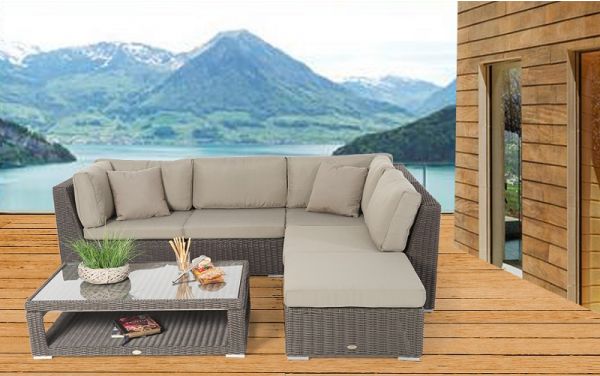 Gartenlounge Stella rundes Rattan