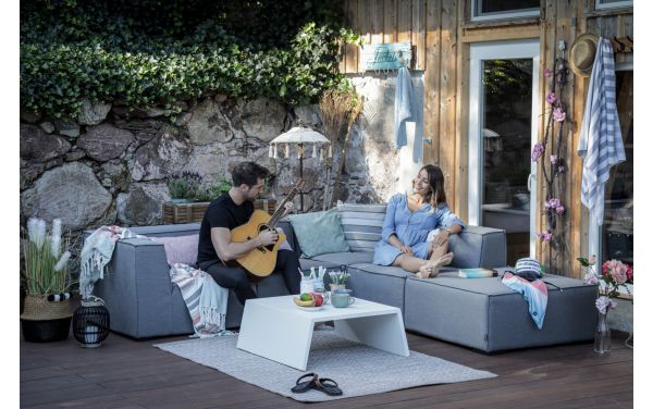 Aussen Gartenlounge Agnes, Allwetterfest grau