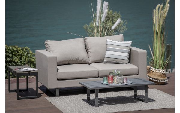 Gartensofa wetterfest Stofflounge Andorra sandbraun