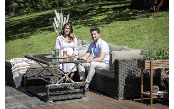 Gartensofa Napoli Tisch klappbar