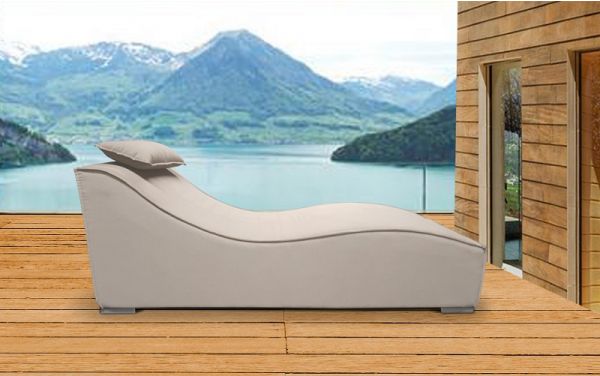 Sun Liegestuhl wetterfest Sunbrella Fabric sandbraun