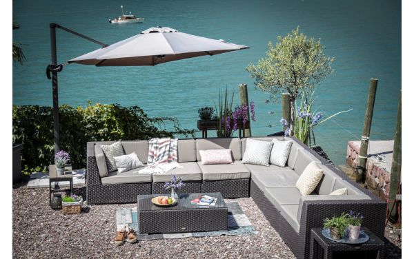 Gartenmöbel Rattan Lounge Bermuda braun